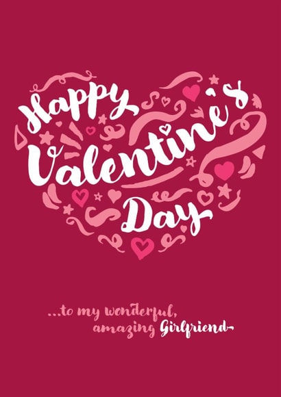Classic Valentine's Day Card - Amazing Girlfriend created by Fatchair Print