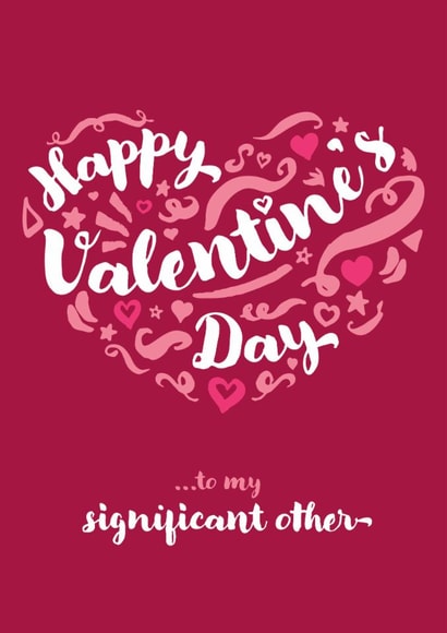 Classic Valentine's Day Card - Significant Other created by Fatchair Print