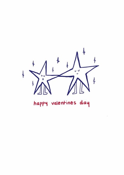 cute star valentines day card created by Amelia Katharine