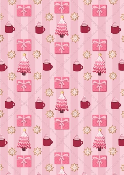 Cute Pink Festive Christmas Card for Friends created by Hswdesigns 