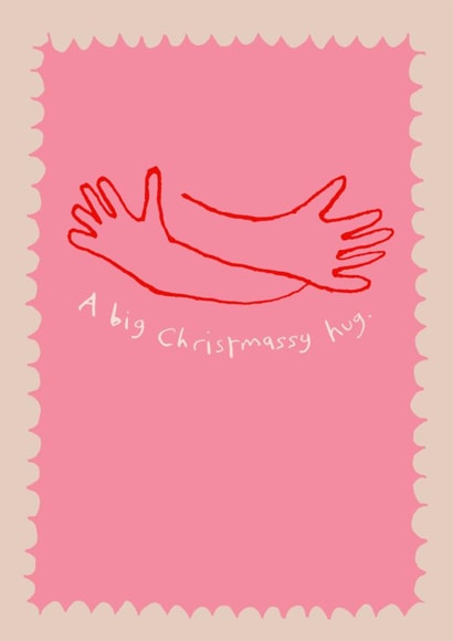 Classic Christmas Card - Big Christmassy Hug created by Poet and Painter