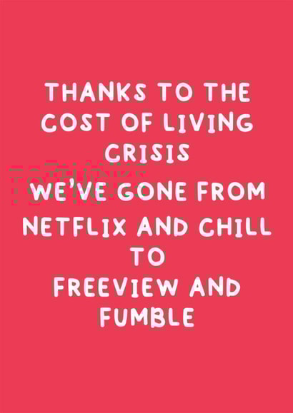 Funny Valentine's Day Card - Cost Of Living created by Stuck Shop Gifts