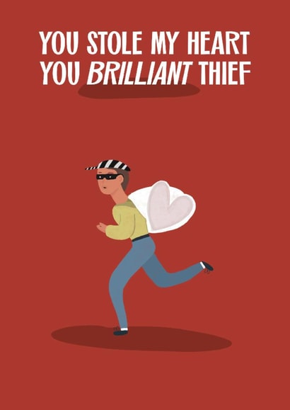 Cute Valentine's Day Card - You Stole My Heart created by Pickled Prints