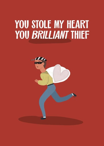 Cute Valentine's Day Card - You Stole My Heart created by Pickled Prints