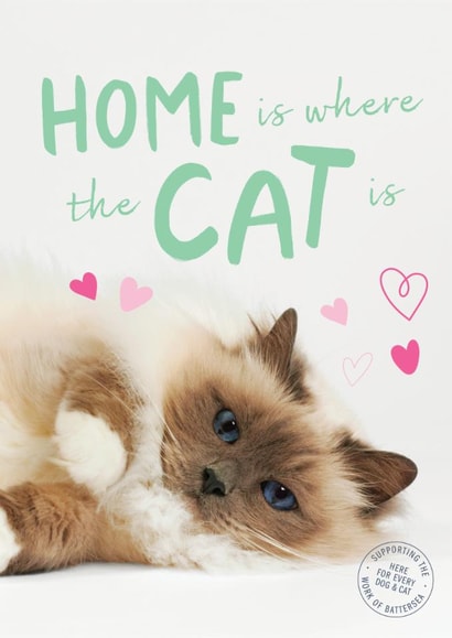 Cute New Home or Just Because Card -  Battersea Cats & Dogs Home Charity Card created by Cardology