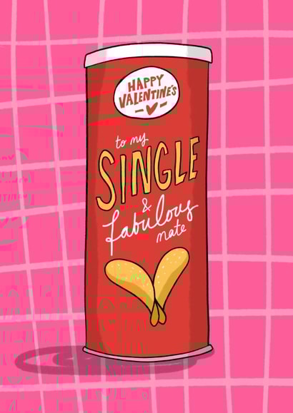 Fun Valentine’s Day Card - Single Pringle - Galentine's Day created by Running with Scissors