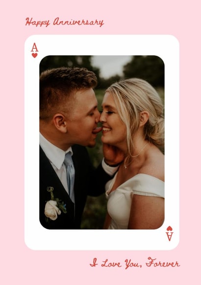 Classic Anniversary Card - Playing Card - I Love You Forever created by Sundiva Designs