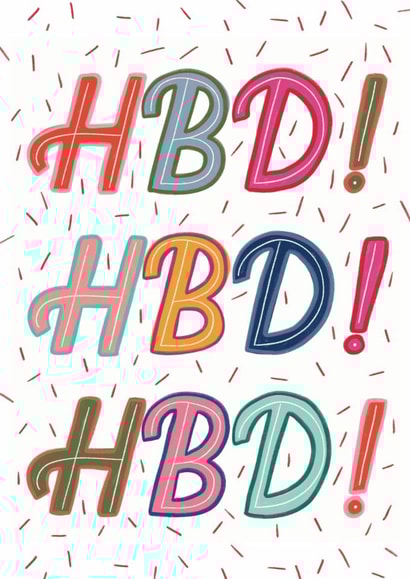 Classic Birthday Card - HBD! created by Mallory McAfee