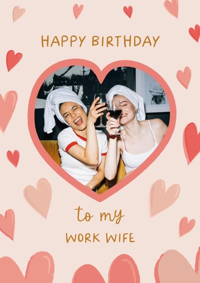Classic Birthday Card - Work Wife - Bestie created by The Pattern Press
