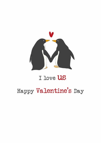 Thoughtful Valentine's card for a partner / significant other - I love us created by Dandelion Stationery