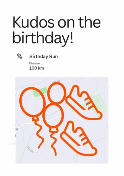 Happy birthday Strava run created by ver.on.icaa & visuals
