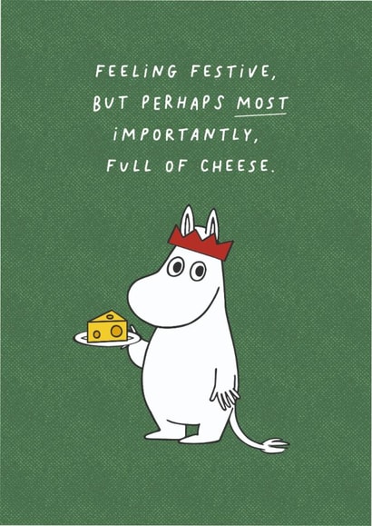 Funny Christmas Card - Moomin - Full Of Cheese created by Moomin Characters