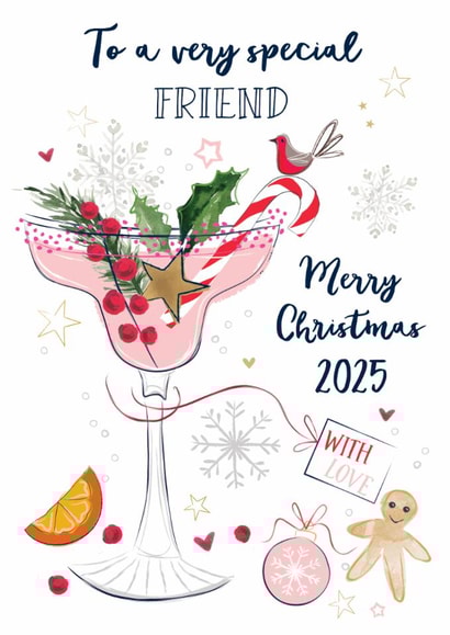 Traditional Christmas Card - For Friend - 2025 created by Katie Phythian Design