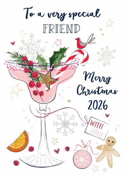 Traditional Christmas Card - For Friend - 2026 created by Katie Phythian Design