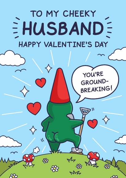 Funny Valentine’s Day Card - For Husband - Sexy Bum created by Cheeky Legends