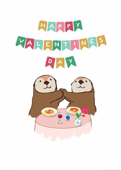 Cute Otters Valentine's Day Dinner created by Nazli Brennan