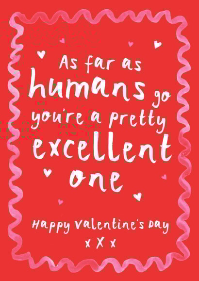 Cute Valentine's Day Card - From The Dog/From The Cat - Excellent Human created by Bow & Bell