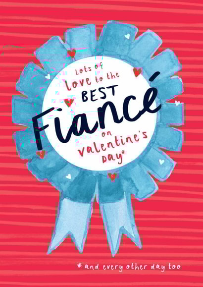 Heartfelt Valentine's Day Card - For Fiancé - Rosette created by Bow & Bell