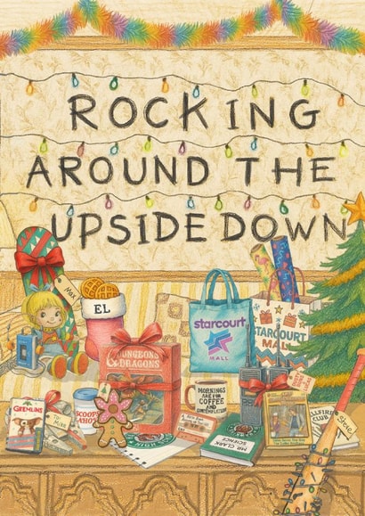 Totally radical 80's Stranger Things yule card. Sleigh! created by Sketchy Mummy