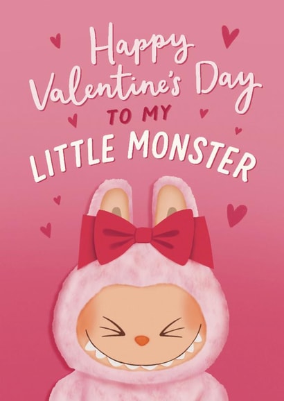 Cute Valentine's Day Card - Labubu - My Little Monster created by Sydney Jo Designs