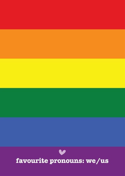 Pronoun LGBTQ+ - Card to Celebrate the perfect Valentine's Day created by Hello Sausage