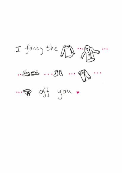 I fancy the pants off you Valentines card created by Happy Street