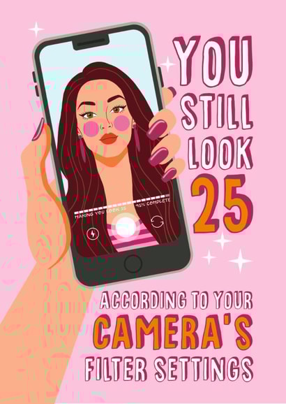 Cheeky Birthday Card - Camera Filter Settings created by Atwood & Atwood