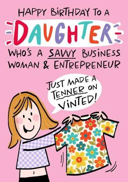 Funny Birthday Card - For Daughter - Vinted created by Emma Proctor