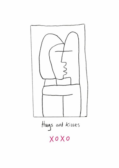 Hugs and kisses Valentine's card created by Happy Street