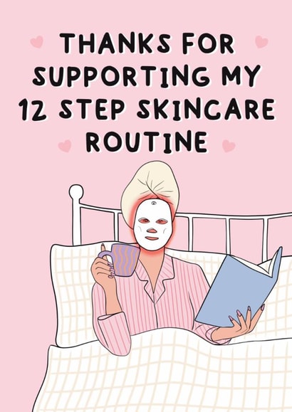 Funny Valentine's Card - For Husband - Skincare Routine created by Stuck Shop Gifts