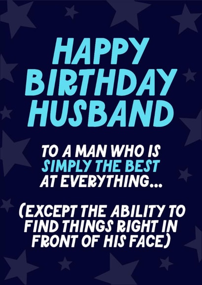 Funny Birthday Card - For Husband - Simply The Best created by Blush & Blossom 