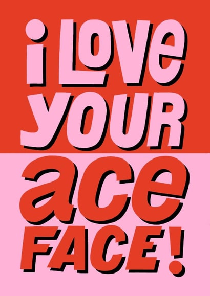 Arty Valentine's Day Card - Ace Face created by Nicola Watson