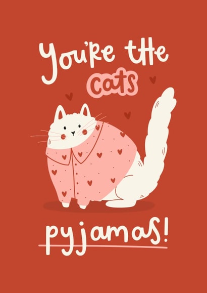 Cute Valentine's Day Card - The Cats Pyjamas created by Abbie Imagine