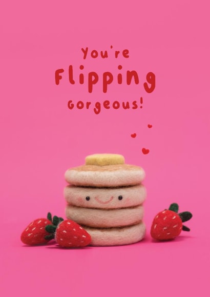 Cute Valentine's Day Card - Pancakes - Flipping Gorgeous created by Lemon and Sugar
