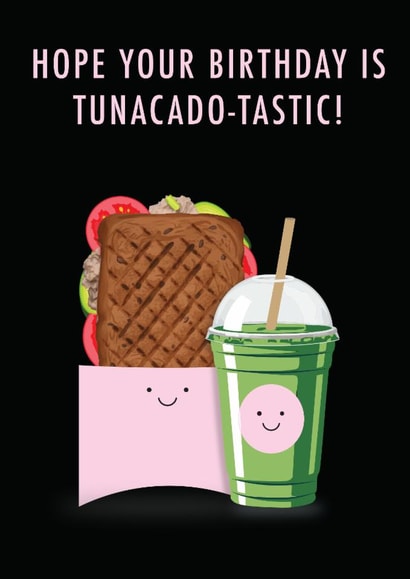 Cute Joe & the Juice tunacado style birthday card created by Bhav creates