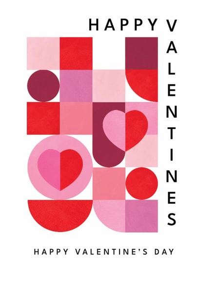 Arty Valentine's Day Card - Hearts Pattern created by Lemon and Sugar 
