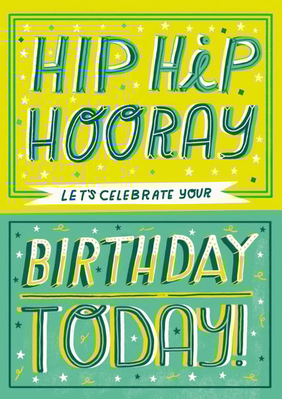 Classic Birthday Card - Hip Hip Hooray created by Ohh Deer