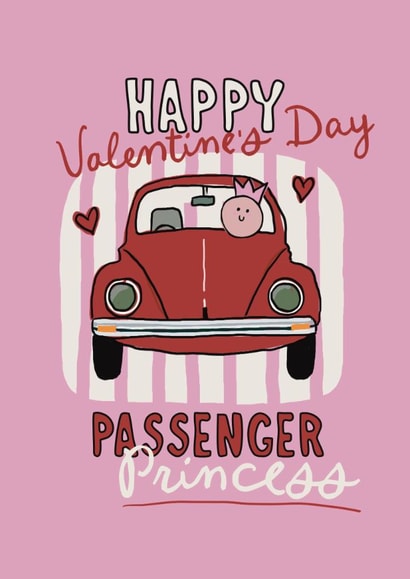 Cute Passenger Princess Valentine card created by Giddy Kipper