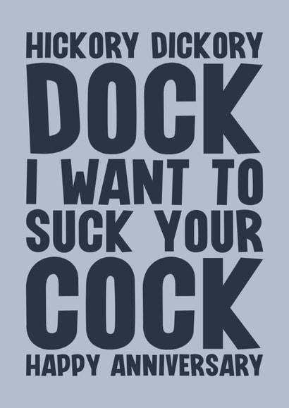 Naughty Anniversary Card - For Him - Hickory Dickory Dock created by Blind Faith