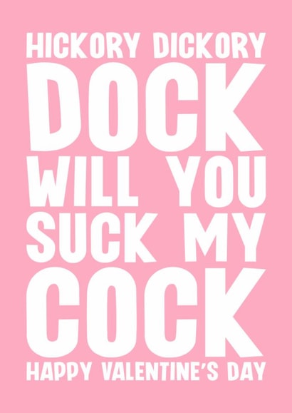 Naughty Valentine's Day Card - For Her - Hickory Dickory Dock created by Blind Faith