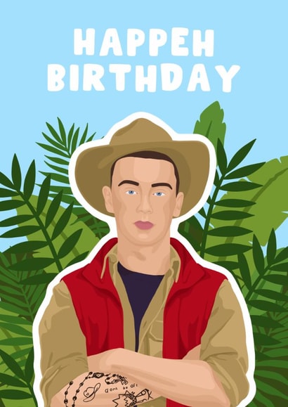 Funny Birthday Card - Aitch created by Pink Peach Cards