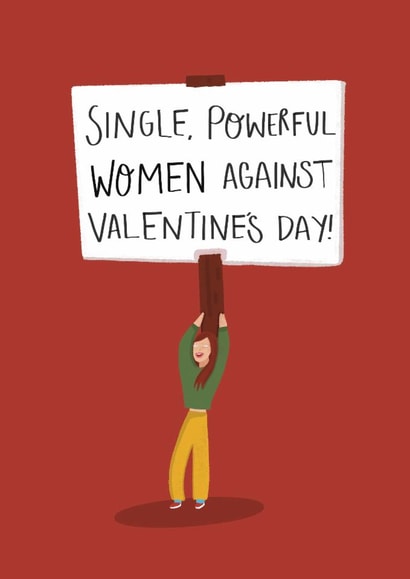 Funny Galentine's Day card - friendship card - Protest created by Pickled Prints