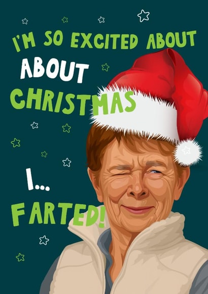 Funny Christmas Card - Celia Imrie - The Traitors created by Artsy Gift Co
