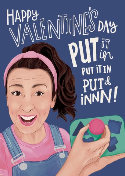 Funny Valentine’s Day card for toddler parents - Put it in with Ms Rachel created by Lisa Illustrates