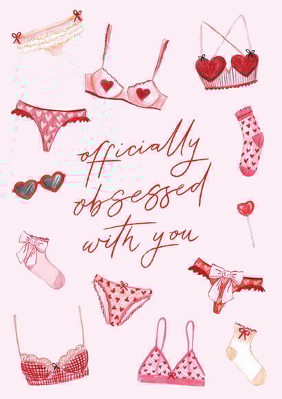 Cheeky Valentine's Day Cad - Officially Obsessed With You - Knickers created by Making Meadows Ltd