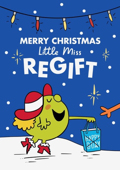 Funny Christmas Card - For Her - Mr. Men - Little Miss Regift created by Mr. Men