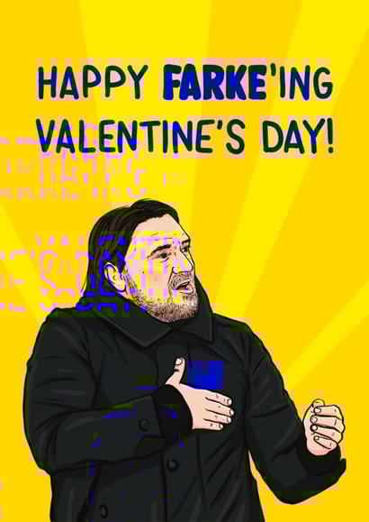 Funny Leeds United Valentines Day Card with Daniel Farke created by ZB CREATIVE