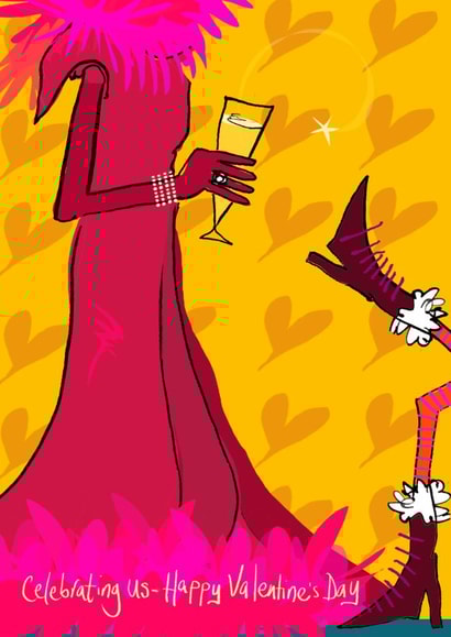 VDAYCOMP Celebrating us - Happy Valentine's Day created by Higgledy Ink Illustration
