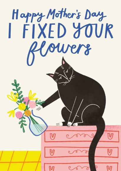 Funny Mother's Day Card - Naughty Cat created by AbiGoLucky