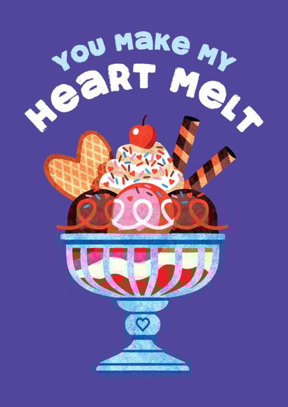 Cute Valentine's Day Card - For Significant Other - You Make My Heart Melt created by Folio | Ian Owen